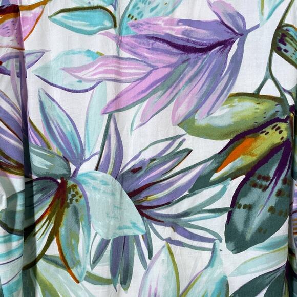 JAMS WORLD Watercolor Floral Button Up Shirt / Sz S / Short Sleeve Hawaiian - Picture 8 of 10